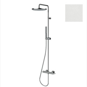 Mitigeur kit colonne de douche murale blanc mat thermostatique Apice - Bossini L10507045