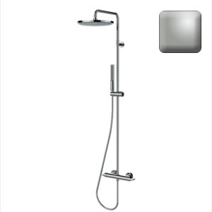 Mitigeur kit colonne de douche murale nickel satiné thermostatique Apice - Bossini L10507094