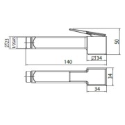 Douchette d’arrêt WC CUBE Brass or - Bossini B00475021