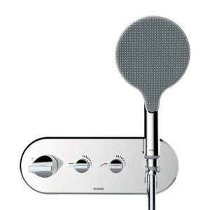 Partie externe mitigeur thermostatique mural bain douche chromé Apice - Bossini Z00521030
