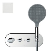 Partie externe mitigeur thermostatique mural bain douche blanc mat Apice - Bossini Z00521045