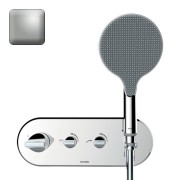 Partie externe mitigeur thermostatique mural bain douche nickel satiné Apice - Bossini Z00521094