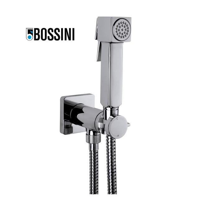 Ensemble mitigeur progressif avec flexible et douchette CUBE-BRASS chromé - BOSSINI E38003030