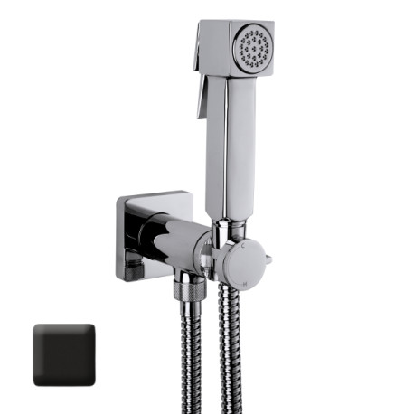 Ensemble mitigeur progressif avec flexible et douchette CUBE-BRASS noir mat - BOSSINI E38003073