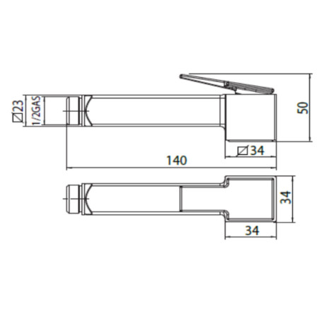Douchette d’arrêt WC CUBE Brass noir mat - Bossini B00475073