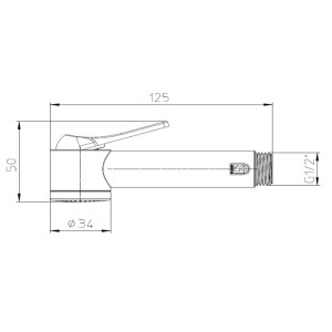 Douchette à bouton en ABS APICE blanc mat - Bossini B00920045