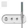Partie externe mitigeur thermostatique mural bain douche blanc mat Apice - Bossini Z00523045