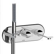 Partie externe mitigeur monocommande mural bain douche chromé Apice - Bossini Z00555030