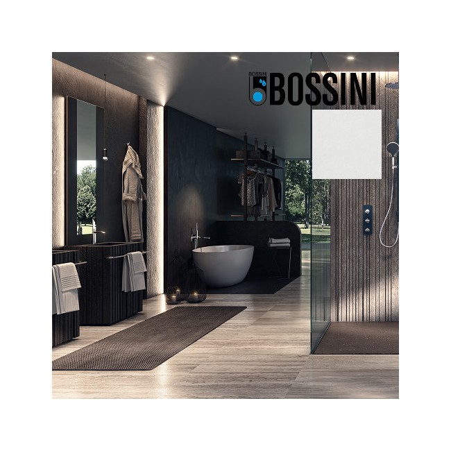 Partie externe mitigeur monocommande mural bain douche blanc mat Apice - Bossini Z00555045