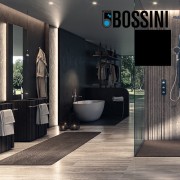 Partie externe mitigeur monocommande mural bain douche noir mat Apice - Bossini Z00555073