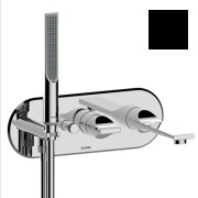 Partie externe mitigeur monocommande mural bain douche noir mat Apice - Bossini Z00555073
