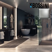 Partie externe mitigeur monocommande mural bain douche nickel satiné Apice - Bossini Z00555094