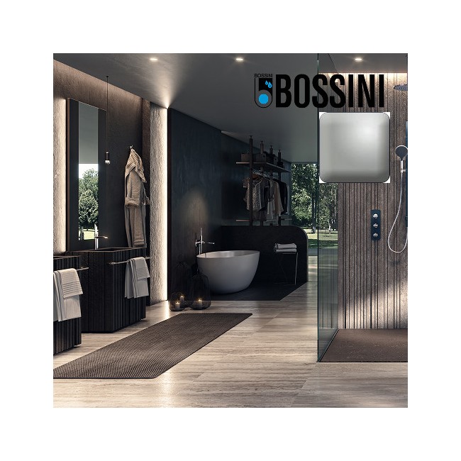 Partie externe mitigeur monocommande mural bain douche nickel satiné Apice - Bossini Z00555094