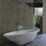 Partie externe mitigeur monocommande mural bain douche nickel satiné Apice - Bossini Z00557094