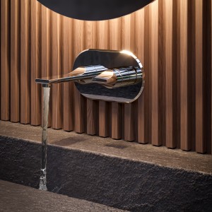 Partie externe mitigeur lavabo mural chromé Apice - Bossini Z00549030