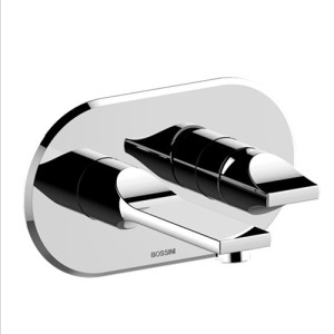 Partie externe mitigeur lavabo mural chromé Apice - Bossini Z00549030