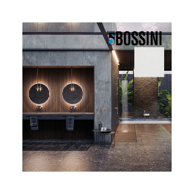 Partie externe mitigeur lavabo mural blanc mat Apice - Bossini Z00549045