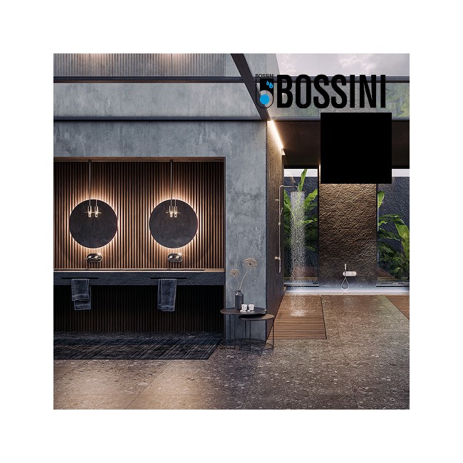 Partie externe mitigeur lavabo mural noir mat Apice - Bossini Z00549073