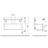 Ensemble meuble et plan de salle de bain 2 Portes Noja 800 White gloss - SALGAR 105552