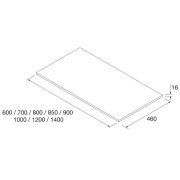 Ensemble meuble et plan de salle de bain 2 Portes Noja 800 Black Satin - SALGAR 105554