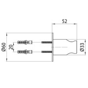 Support fixe en laiton rond pour douchette - BOSSINI CA20000030