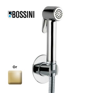 Ensemble douchette avec support et flexible en laiton 125 cm Paloma-Brass or - Bossini CA2001B021