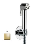 Ensemble douchette avec support et flexible en laiton 125 cm Paloma-Brass or - Bossini CA2001B021