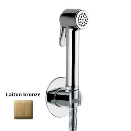 Ensemble douchette avec support et flexible en laiton 125 cm Paloma-Brass laiton antique - Bossini CA2001B022