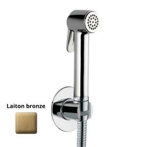 Ensemble douchette avec support et flexible en laiton 125 cm Paloma-Brass laiton antique - Bossini CA2001B022