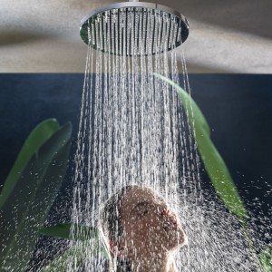 Pomme de tête ø 280 mm en ABS avec rotule et diffuseur Apice - Bossini I00430030