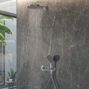 Pomme de tête ø 280 mm en ABS avec rotule et diffuseur Apice - Bossini I00430030