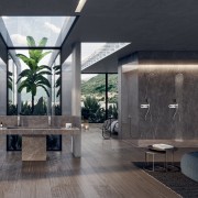 Pomme de tête ø 280 mm en ABS avec rotule et diffuseur Apice - Bossini I00430030