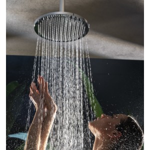 Pomme de tête ø 280 mm en ABS avec rotule et diffuseur Apice - Bossini I00430030