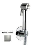 Ensemble douchette avec support et flexible en laiton 125 cm Paloma-Brass Nickel satiné - Bossini CA2001B094