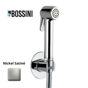 Ensemble douchette avec support et flexible en laiton 125 cm Paloma-Brass Nickel satiné - Bossini CA2001B094