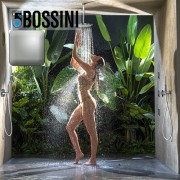 Pomme de tête ø 280 mm en ABS avec rotule et diffuseur nickel satiné Apice - Bossini I00430094