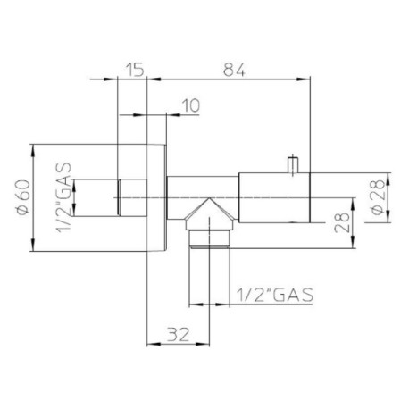 Robinet d’arrêt avec tête à disques en céramique ½’’M noir mat - BOSSINI E57500073
