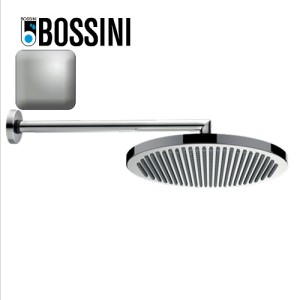 Ensemble pomme de tête douche 280mm bras à angle nickel satiné Apice - Bossini H70430H094