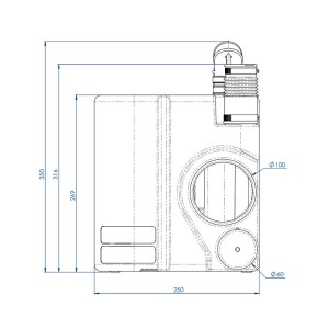 Broyeur et pompe adaptable - WATERMATIC WD1000