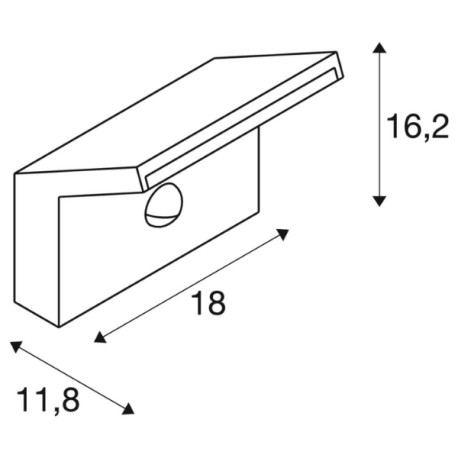 Applique extérieure carrée 2200/3000k Ordi II noir - SLV 1008723