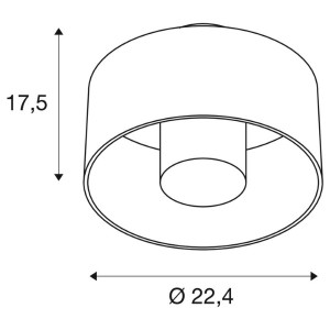 Luminaire plafonnier extérieur cylindrique E27 PHOTONI noir - SLV 1008199