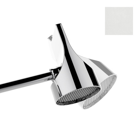 Set pomme de tête 100mm orientable blanc mat Apice Spot - Bossini HH1000045