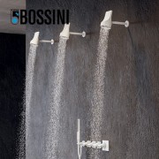 Set pomme de tête 100mm orientable blanc mat Apice Spot - Bossini HH1000045