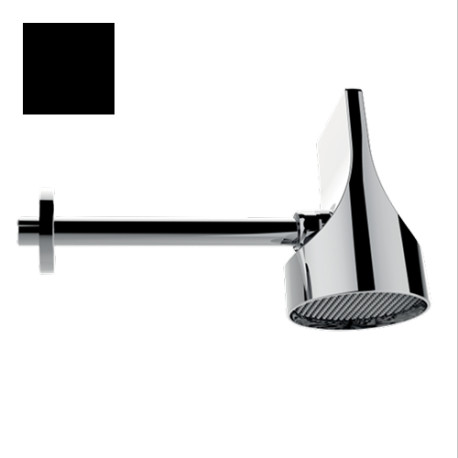 Set pomme de tête 100mm orientable noir mat Apice Spot - Bossini HH1000073