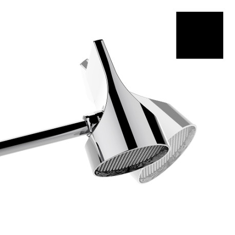 Set pomme de tête 100mm orientable noir mat Apice Spot - Bossini HH1000073