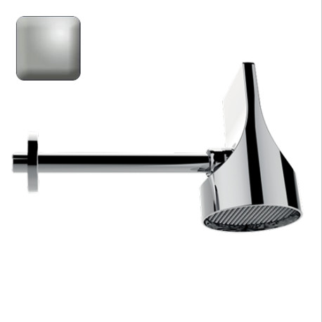 Set pomme de tête 100mm orientable nickel satiné Apice Spot - Bossini HH1000094