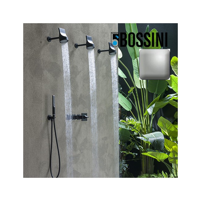 Set pomme de tête 100mm orientable nickel satiné Apice Spot - Bossini HH1000094