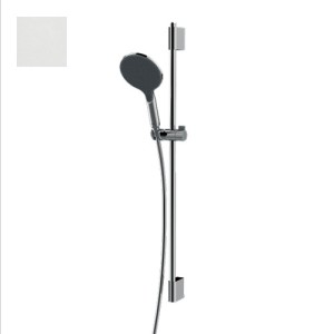 Ensemble barre de douche et pomme de douche blanc mat Apice - Bossini DA5059045