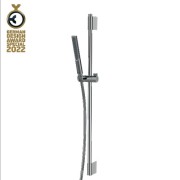 Ensemble barre de douche ronde et douchette chromé Apice - Bossini DA5061030