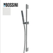 Ensemble barre de douche ronde et douchette blanc mat Apice - Bossini DA5061045